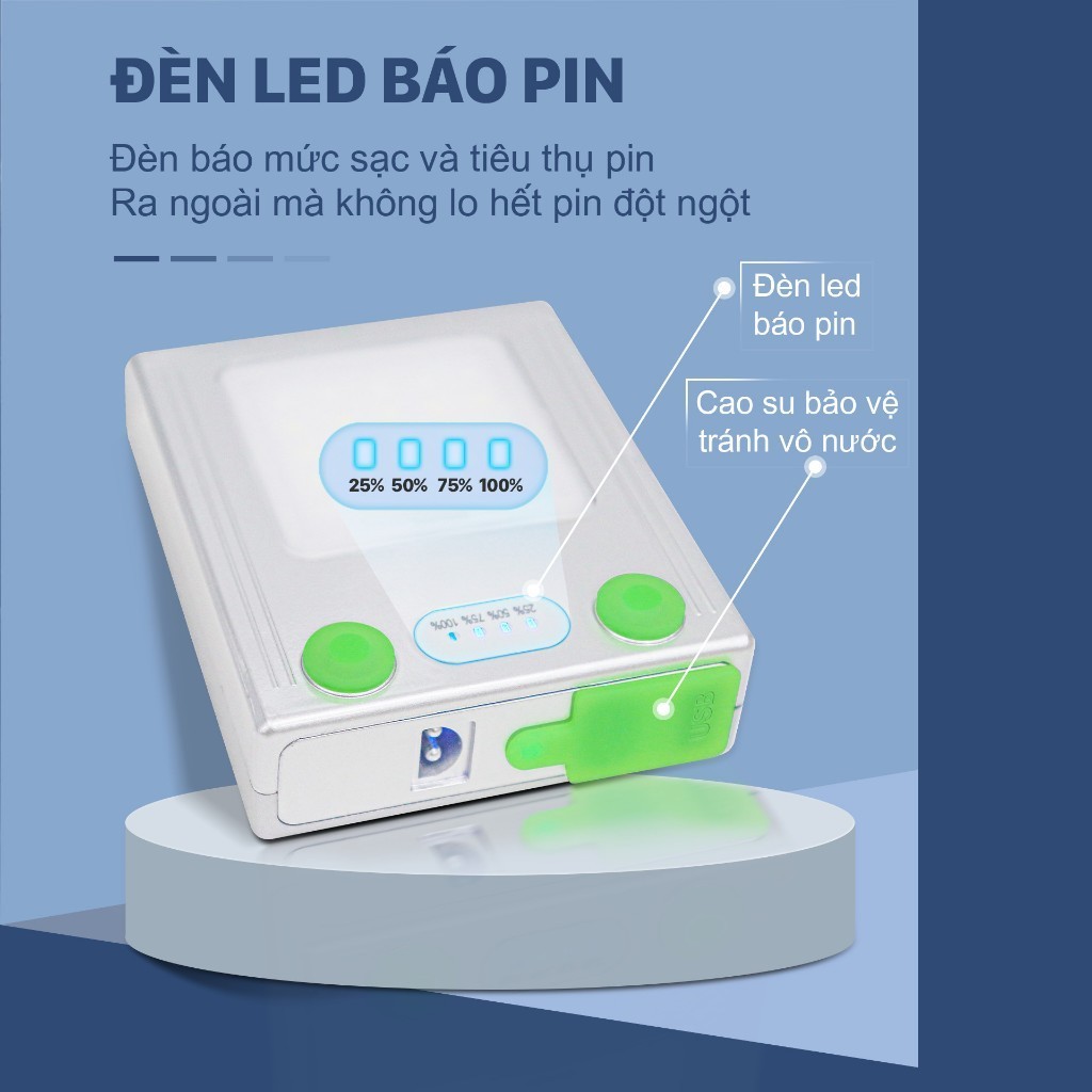 Đèn pin đội đầu siêu sáng D95 cao cấp, đèn pin chất liệu nhôm siêu nhẹ, chống nước, pin sạc 9600mAh