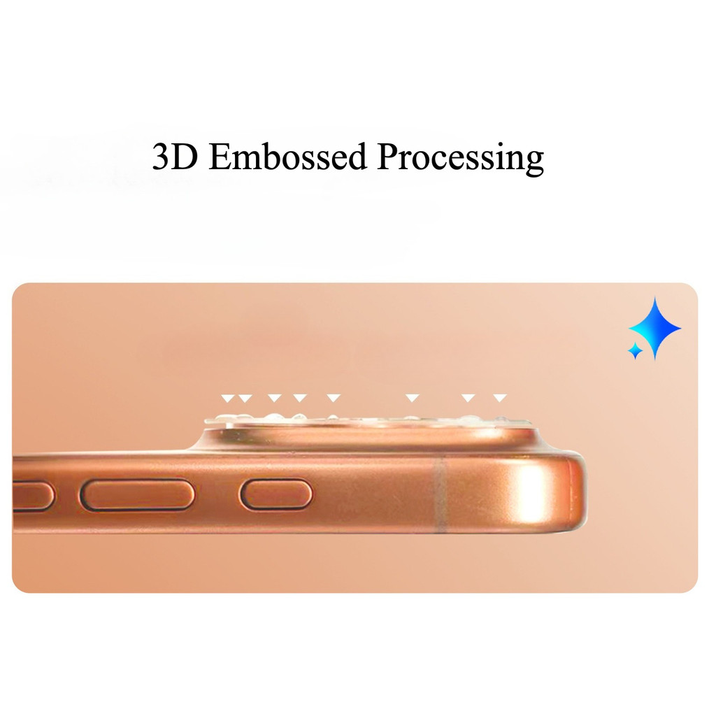 Dành Cho iPhone 17 Pro Max / 17 Pro Siêu Mỏng 3D Nổi Kính Cường Lực Camera Phim Bảo Vệ Toàn Diện Ống Kính Bảo Vệ