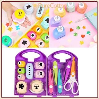 [Còn hàng] Bộ thủ công PURECOTTON0 DIY, các dự án DIY có hộp lưu trữ Bộ hình dạng đục lỗ thủ công cho trẻ em, bằng nhựa Hướng dẫn sử dụng lỗ đục lỗ cho trẻ em