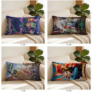 Zootopia 2 Nick và Judy Vỏ gối hình chữ nhật in một mặt, Sofa và Đệm ô tô, Quà tặng cho bạn bè và gia đình (Không bao gồm lõi)