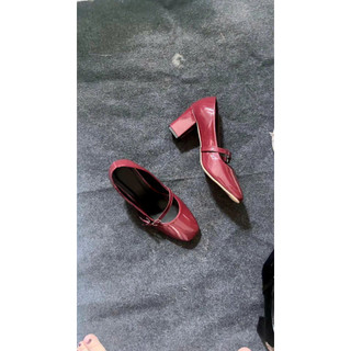 Rosa - Giày Búp Bê Lolita  Đế Vuông Cao Gót 7cm - Thiết Kế Vintage, Da Bóng Sang Trọng - CG-0739