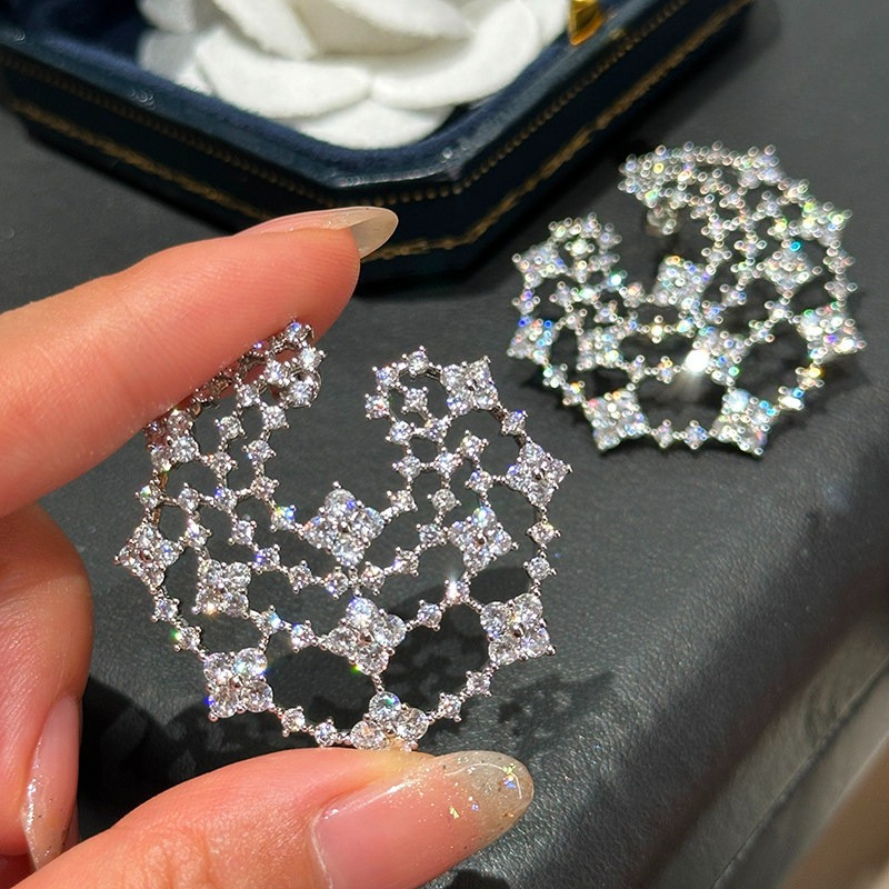 Bông tai Zircon tinh tế thời trang tua rua