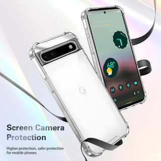 Dành cho Google Pixel 6A / 6 Pro Ốp điện thoại cứng pha lê trong suốt chống rơi 4 chiếc Vỏ mỏng chống sốc