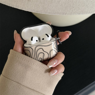 Dòng hình học cho AirPods 1 / 2 3 Pro Pro2 pro3 Airpod4 Bộ tai nghe Vỏ bảo vệ Bluetooth không dây AirPods Pro i3 i4 pro3 Vỏ bảo vệ tai nghe