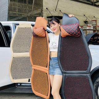 KÈM GỐI Lót Ghế Da Fun HẠT dành cho xe con, xe tải to