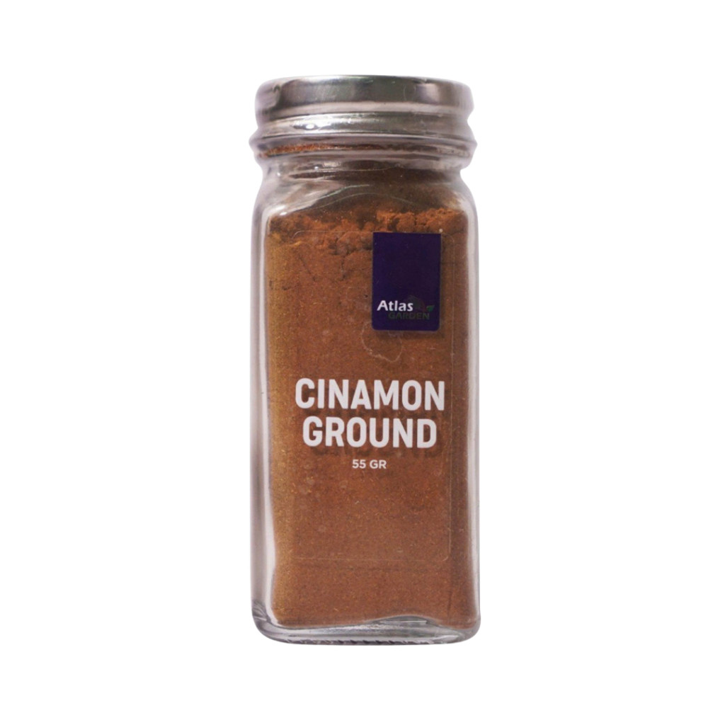 Bột Quế Atlas Garden - Cinnamon Ground Lọ 55g, Gia Vị Nấu Ăn Thơm Nồng Ngọt Dịu