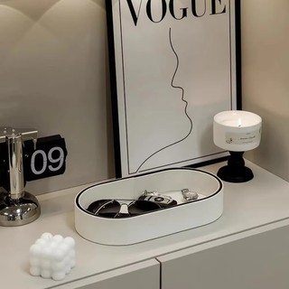 Hộp sắp xếp trang sức YUUKII, Trang chủ Sống bằng da PU để bàn Mỹ phẩm Khay linh tinh, Hộp lưu trữ chất lượng cao Trang trí phòng Tấm trưng bày trang sức Lối vào nhà