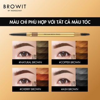Chì Kẻ Mày Siêu Mảnh Browit Đầu Bút Siêu Mềm Lâu Trôi Lông Mày Sắc Nét Pro Slim Brow Pencil 0.06g