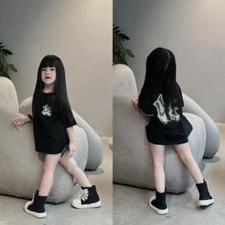 COD✅ (Hồ Chí Minh)Kids T Mall Áo thun cho bé hình MLLBB hoa lá, áo phông trẻ em fom xuông, bố mẹ