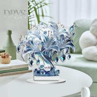 Acrylic 2D Pha Lê Lily Hoa Hồng Trang Trí Bàn, thích hợp cho cafe, trưng bày, khách, văn phòng, quà tặng mới