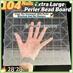 NOOKSTORY Cầu Chì Hạt Pegboards, Thủ Công Handmade Trang Trí Vuông Perler Hama Hạt, Chịu Nhiệt DIY Làm Xếp Hình 52 * 52 Chân / 104x104 Chân 2.6mm Bảng Đậu Xếp Hình Giáo Dục