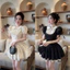 ĐẦM CHẤM BI CỔ SEN NƠ LAI REN 3 BYJOLIE