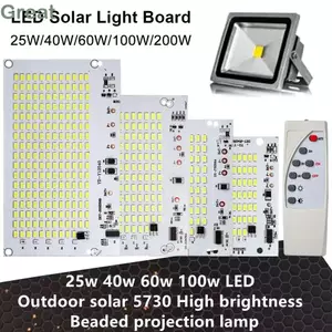TUYỆT VỜI 1 Bảng điều khiển nguồn sáng, Bảng đèn LED ánh sáng trắng SMD5730, có bộ điều khiển từ xa Độ sáng cao 25 / 40 / 60 / 100 / 250W Đèn pha điều khiển từ xa