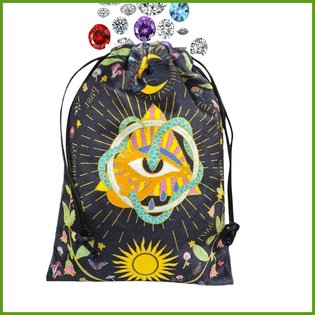 Túi Tarot Tarot Sàn Nhung Túi Bảo Vệ Quấn Tổ Chức Bói Toán Phụ Kiện Cho Xúc xắc Pha Lê Rune greiwe2vn