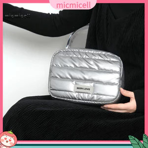 MIC _ Túi trang điểm có hộp đựng mỹ phẩm bằng vải Cotton Pp chất lượng Túi đựng mỹ phẩm có đệm chống thấm nước dành cho nữ – Hộp đựng mỹ phẩm di động có dây kéo cho bé gái tại nhà