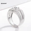 MIC _ Zircon Nhẫn Sáng Hình Học Kim Cương Giả Kẻ Sọc Mạ Điện Không Gây Dị Ứng Trang Sức Nam Đính Hôn Mở Ngón Tay Nhẫn Ban Nhạc Làm Quà Tặng