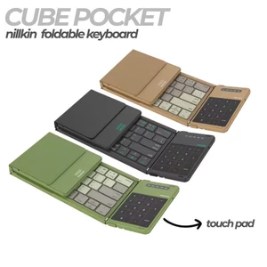 Bàn Phím Không Dây Gập Gọn Nillkin Cube - Tích Hợp TouchPad, Kết Nối 3 Thiết Bị, Bọc Da Cao Cấp