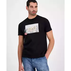 GUESS Nam Cao Cấp In Phong Cảnh Thường Ngày, Văn Học Tay Ngắn 0409