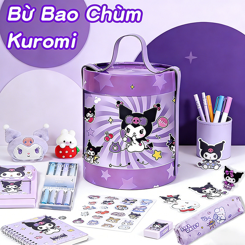 Bộ dụng cụ học tập hoạt hình dễ thương - Bộ dụng cụ học tập đa dạng, phù hợp làm quà sinh nhật