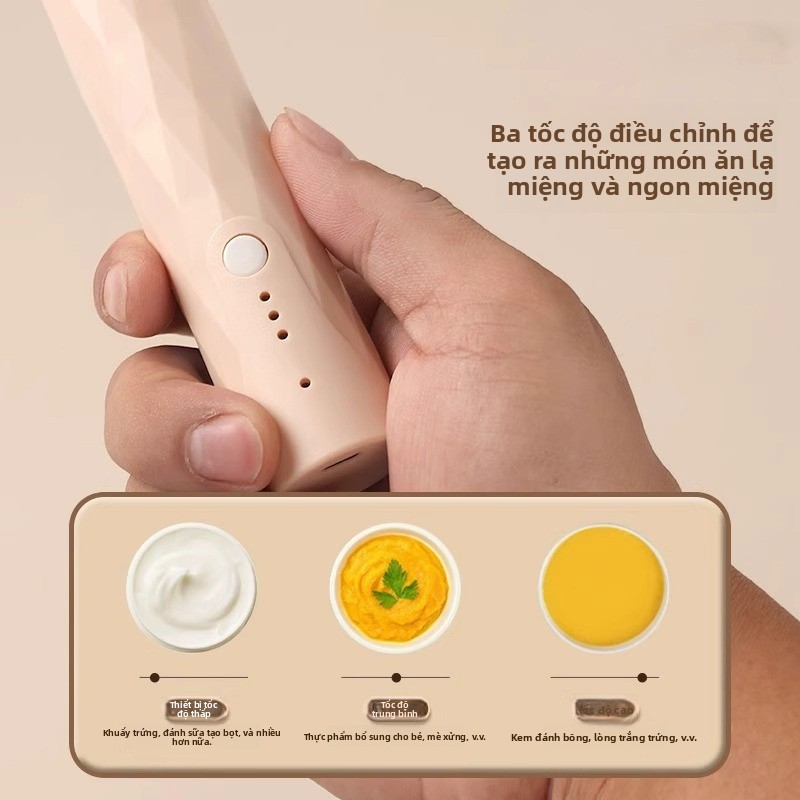 Máy Tạo Bọt Cà Phê Khuấy Cần Sữa Máy Làm Mát Điện Nhà Bếp Mini Đánh Nắp Sữa Đánh Bọt Sữa 7ZVM