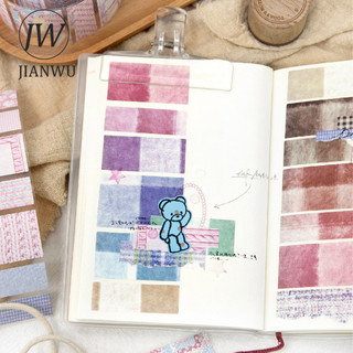 JIANWU Time Loom Series Vintage Hoa Gird Phong Cảnh Chất Liệu Cắt Dán Thêu Sò Băng Sáng Tạo DIY Tạp Chí Văn Phòng Phẩm