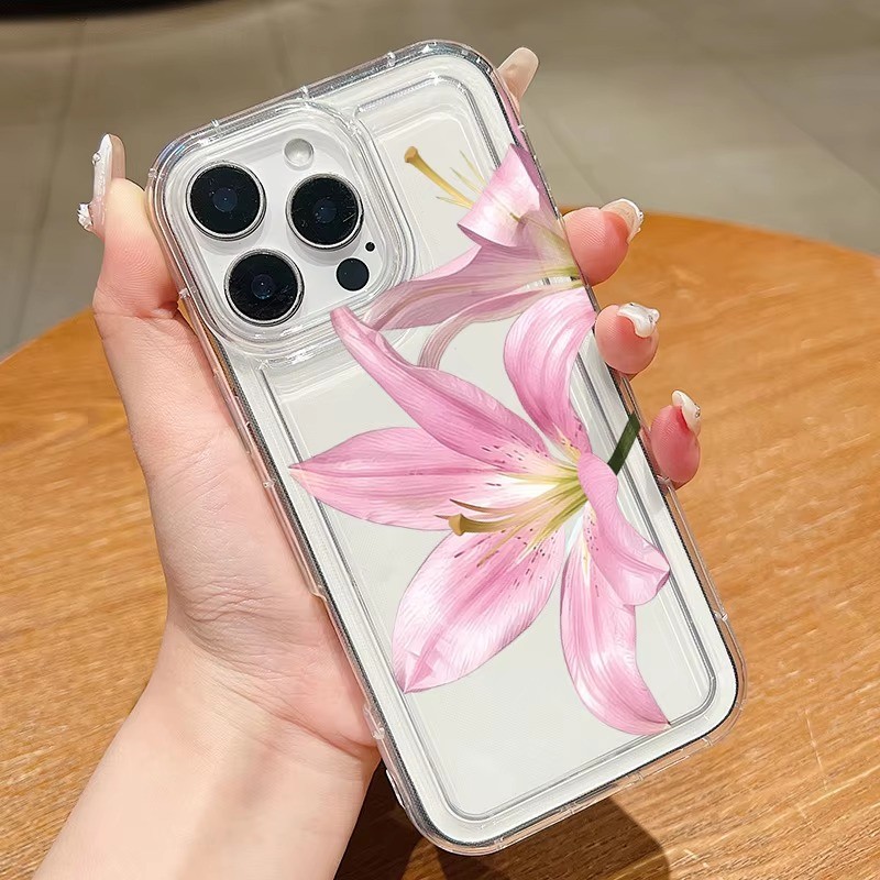 Ốp Điện Thoại Hoa Lily Sang Trọng Cho Redmi Note 13 Pro Plus 5G 12 11S 13X 13C 12 12C Mi 13T 12T Pro 14 13 12 Vỏ Chống Sốc Mềm