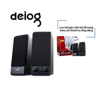 Loa vi tính SP S110 nhỏ gọn, âm thanh rõ, kết nối jack 3.5mm cho pc laptop văn phòng