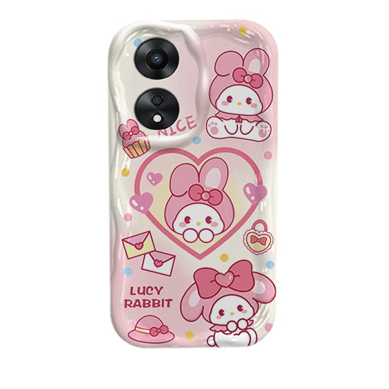 Ốp Silicon Hoạt Hình Cho OPPO A18 A38 A58 A60 A17 A17K 4G Điện Thoại Thông Minh 3D TPU Mềm Sanrio Kuromi Cặp Đôi My Melody Vỏ Điện Thoại Chống Sốc