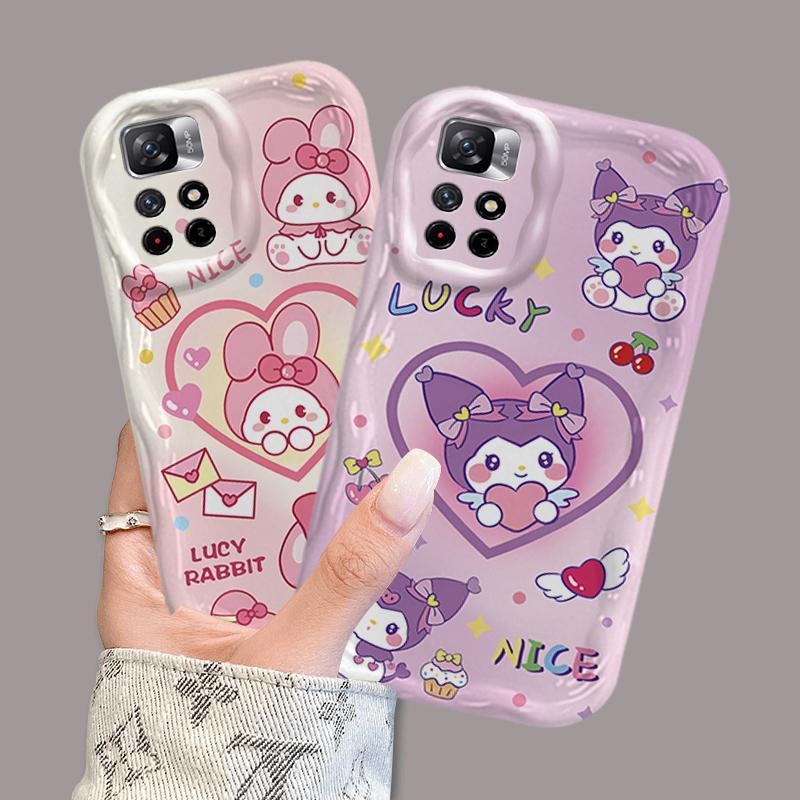 Vỏ Silicon Hoạt Hình Cho Redmi Note 11 11S 12 Pro 4G 3D Phụ Kiện TPU Mềm Sanrio Kuromi Cặp Đôi My Melody Vỏ Điện Thoại Chống Sốc