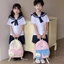Hoạt Hình Dễ Thương Hướng Dương Bé Trai Bé Gái Ba Lô Phiên Bản Hàn Quốc ins Phong Cách Tương Phản Màu Ba Lô Dây Rút Thời Trang Túi Đi Học Trẻ Em