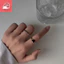 Nhẫn nữ đa năng màu đen lạnh, điều chỉnh được