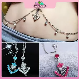 MYPANDA Nhẫn giả rốn pha lê kim cương - Trang sức body jewelry đẹp mắt