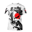 Hình Xăm Mặt Ma 3D Unisex, Áo Tay Ngắn Cổ Tròn Thời Trang