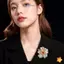 Thổ Cẩm Ngọc Trai Hoa Hợp Kim Vintage Châu Âu Phong Cách Mỹ Thanh Lịch Ngực Hoa Pin Dành Cho Nữ Tiệc Cưới Phụ Kiện Mới