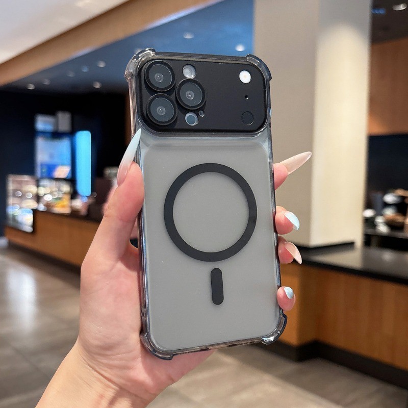 Ốp điện thoại màu tím bốn góc không từ tính Thích hợp cho iPhone 17 16 15 14 13 12 11 Pro Max Ốp lưng