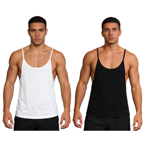 Nyeemya Nam Spaghetti Dây Tank Top Cổ Chữ U Sâu Áo Vest Không Tay Cho Thể Hình Thể Thao Tập Luyện Tập Gym Thể Dục