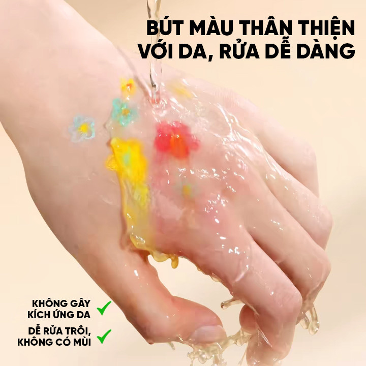 Bút Màu Nước Markers Acrylic 36/48/60/80 Màu - Cho Học Sinh Vẽ Tranh Và Sáng Tạo DIY bút đánh dấu