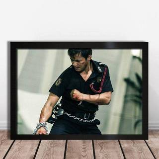 Thai Boxing Tony Jaa Poster, Muay Thai Fighting & Martial Arts Canvas Wall Art for Gym, Muscular Fitness Decor, Frameless