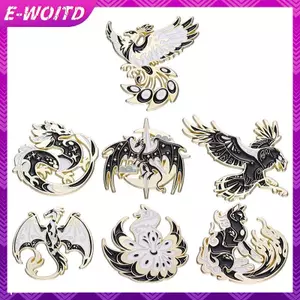 E-WOITD Rồng Đại Bàng Men Chân Kawaii Pterosauria Thổ Cẩm Động Vật Hoang Dã Lapen Pin Kim Loại Khủng Long Huy Hiệu Bapa Trang Trí Trang Sức Quà Tặng E-WOITD