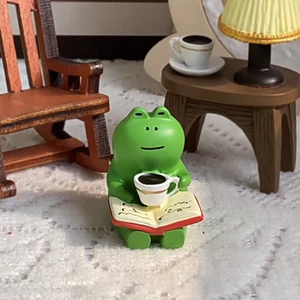 Tượng ếch thu nhỏ Chuyển động bập bênh đáng yêu để giảm căng thẳng Giá sách phòng khách ấm cúng
