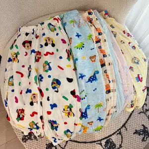 Quần Pyjama Trẻ Em Sợi Bé Mùa Hè Chống Muỗi Quần Mỏng Phong Cách Quần Bé Nhà Quần