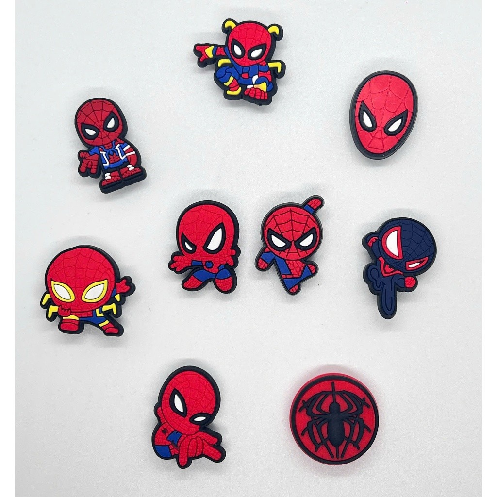 Set Charm Spider Man - Charm người nhện Cute – Người Nhện Chibi Gắn Dép, Sục SIÊU HOT HIT- Charm siêu nhân nhện