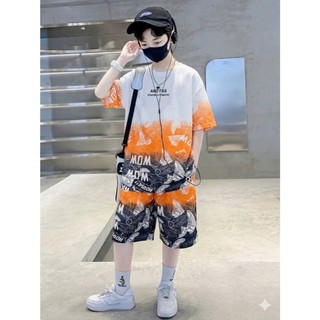 Bộ quần áo mùa hè dành cho bé trai 18-52kg. Bộ cộc tay bé trai mẫu chữ AND FAS. Đồ bộ cho bé trai mùa hè. NL25