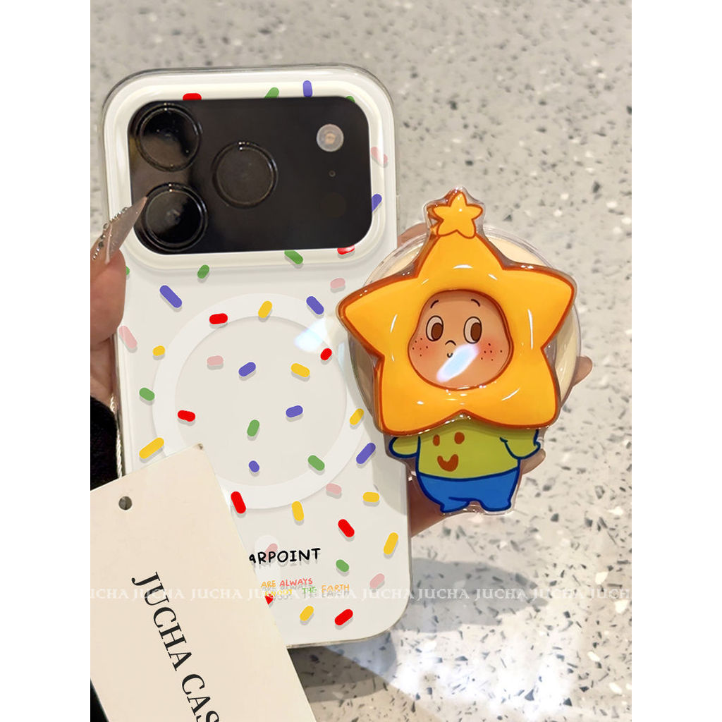 Ốp điện thoại IPhone 17 Pro max Vỏ bảo vệ Giá đỡ từ tính 17pro Miếng dán mặt sau 16 Promax Phim hoạt hình 15 PM Vỏ bảo vệ toàn diện chống sốc