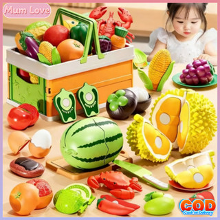 【ĐỒ CHƠI GIÁO DỤC】23/42PCS Bộ Đồ Chơi Cắt Hoa Quả Rau Củ Nhựa Cho Bé,Nhựa ABS Bền Đẹp,Quà Sinh Nhật Cho Trẻ Em
