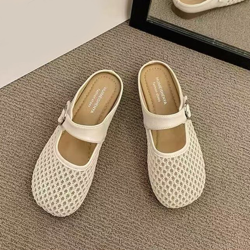 Xăng đan Giày Cao Gót Mềm Nữ Chống Trơn Trượt Tròn Đóng Mũi Sandal Cho Công Sở Hàng Ngày Đi Du Lịch Mặc