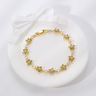 Vòng tay nữ đa màu sắc phong cách châu Âu - Mỹ, trang sức bằng zircon