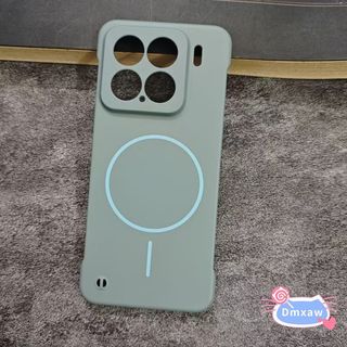 Ốp Điện Thoại Từ Tính Không Khung Cho Redmi 14C 14R A4 Note 15 14 13 Pro Plus K80 K70 Ultra K60 Pro Turbo 4 5G 4G Vỏ Da-Feel Siêu Mỏng Đơn Giản Tản Nhiệt Matte Soft Cover