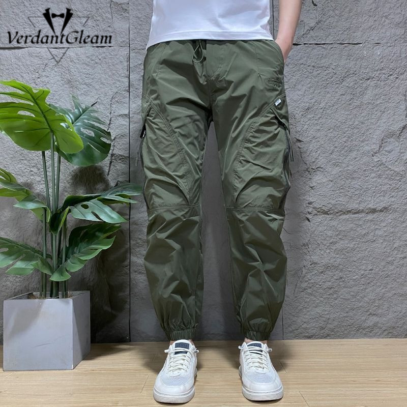 Quần nam phong cách jogger mùa xuân - hè, có dây rút eo tiện lợi