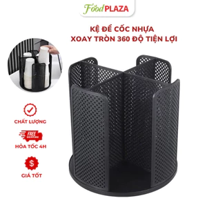 Kệ Để Cốc Nhựa Xoay Tròn 360 Độ Tiện Lợi, Gọn Gàng Cho Quán